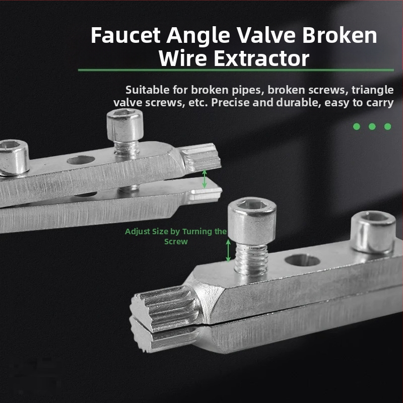 Многофункционален екстрактор за счупени резби и винтове за кранове и водопроводи, съвместим с електрически ъглов шлайф, 24V