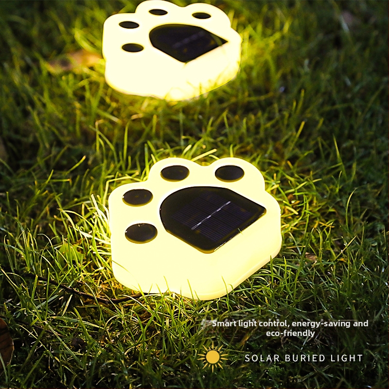 LED solarna podzemna lampica za krajolik, IP65 vodootporna, LED izvor, 5W, 1.2V, 6–12 sati rada, dizajn šapa medvjeda