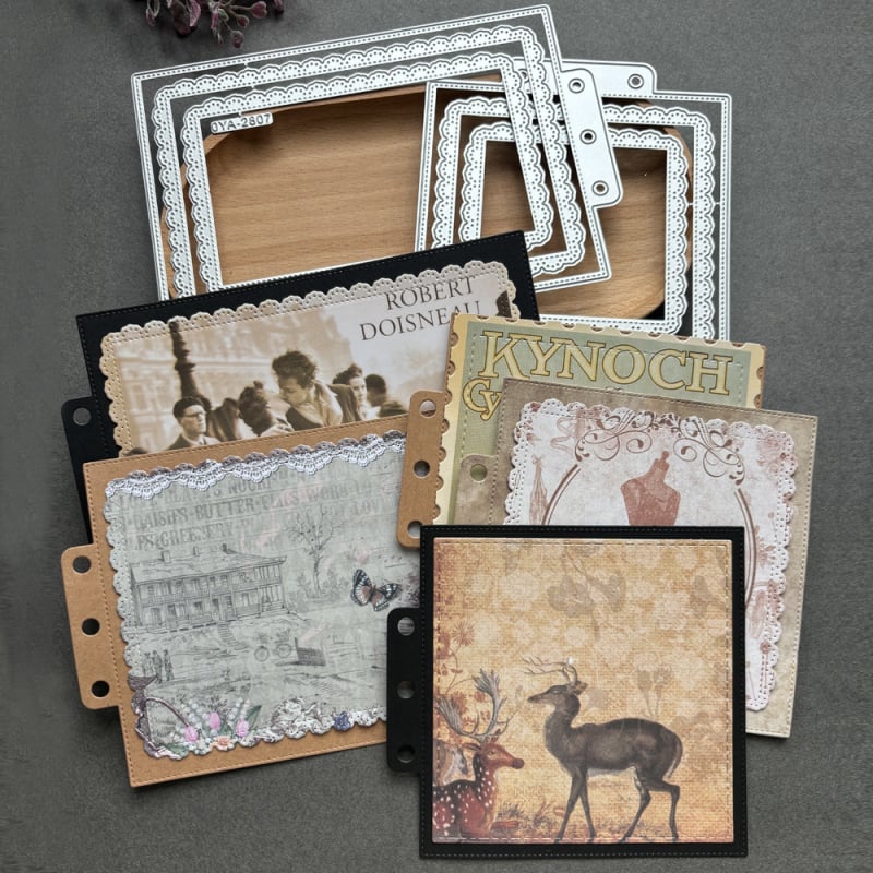 Pravokutni šablon od karbonskog čelika za rezanje i reljef u scrapbooku (materijal: karbonsko čelika; kategorija: geometrijski oblik; stil: moderni minimalistički)