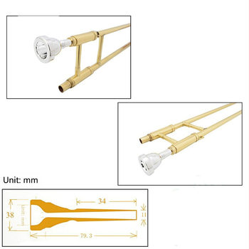 Trombono burnos antgalis, vidutinio rango, aukštos kokybės priedas, prekė VIEK