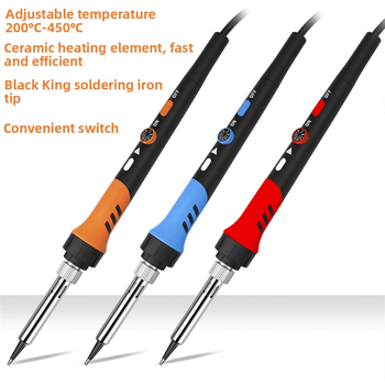Set pistol de lipit electric cu temperatură reglabilă pentru sudură electronică și întreținere, mâner din cauciuc, 240V