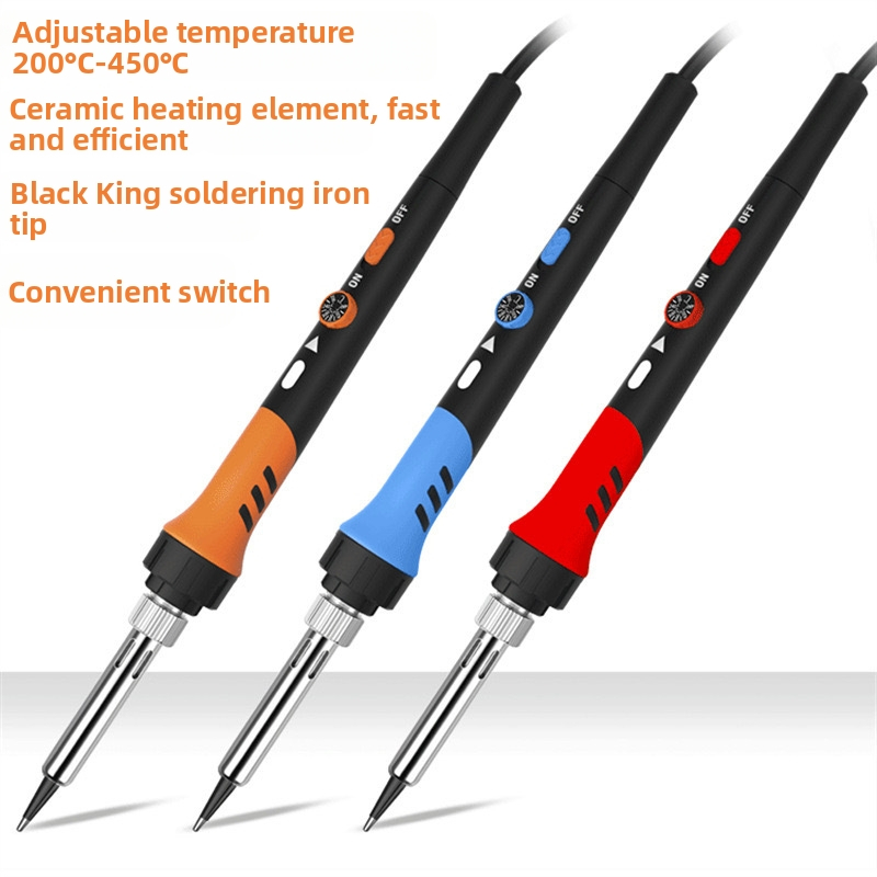 Set pistol de lipit electric cu temperatură reglabilă pentru sudură electronică și întreținere, mâner din cauciuc, 240V