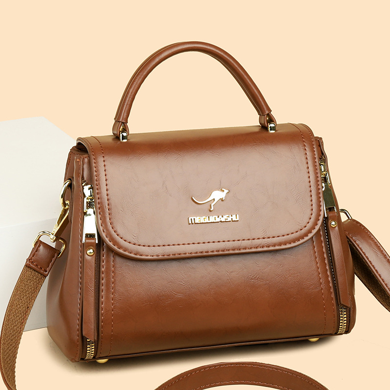 Малка квадратна чанта PU – хоризонтална квадратна форма, капак за затваряне, вътрешна структура с цип