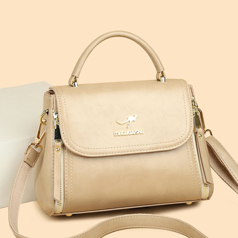 Малка квадратна чанта PU – хоризонтална квадратна форма, капак за затваряне, вътрешна структура с цип