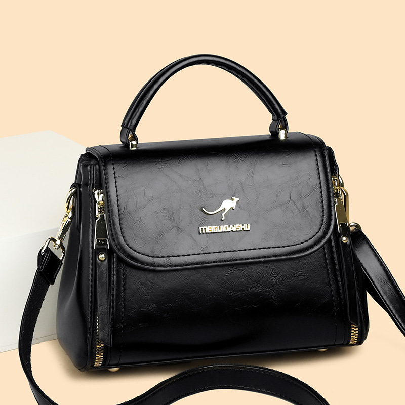 Малка квадратна чанта PU – хоризонтална квадратна форма, капак за затваряне, вътрешна структура с цип