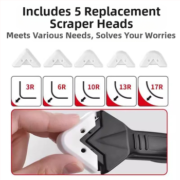 Σετ εργαλείων σφράγισης με ξυστήρα και σπάτουλα εξομάλυνσης – Πλαστικό/Μέταλλο, για οικιακή διακόσμηση