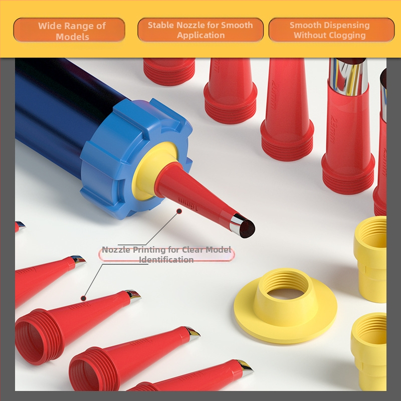 32-частен комплект за уплътняване и подрязване с повторно използваеми накрайници за уплътнители от неръждаема стомана и ABS, за стъкло и структурни уплътнения