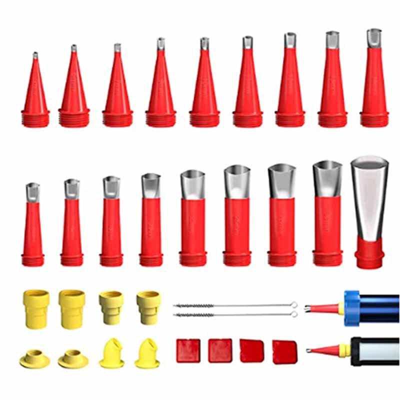 32-частен комплект за уплътняване и подрязване с повторно използваеми накрайници за уплътнители от неръждаема стомана и ABS, за стъкло и структурни уплътнения