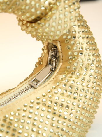 Дамска чанта за вечерен стил — овална PU кожа, цип за затваряне, платнена подплата, единична презрамка, стил: изискан за зряла жена