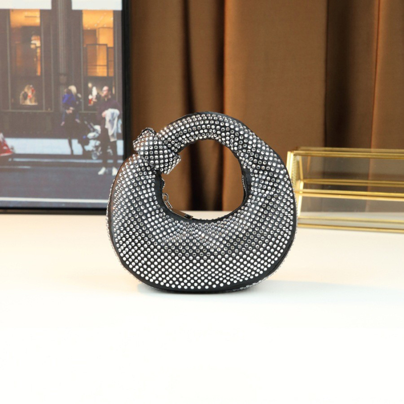 Дамска чанта за вечерен стил — овална PU кожа, цип за затваряне, платнена подплата, единична презрамка, стил: изискан за зряла жена