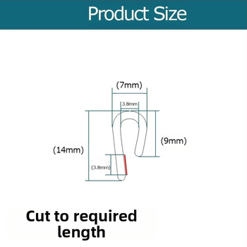 Гумена лента за ръбове Jin qilai — декоративна лента, износоустойчива (Brand: Jin qilai; Scope: decorative strip; Nature: wear-resistant)