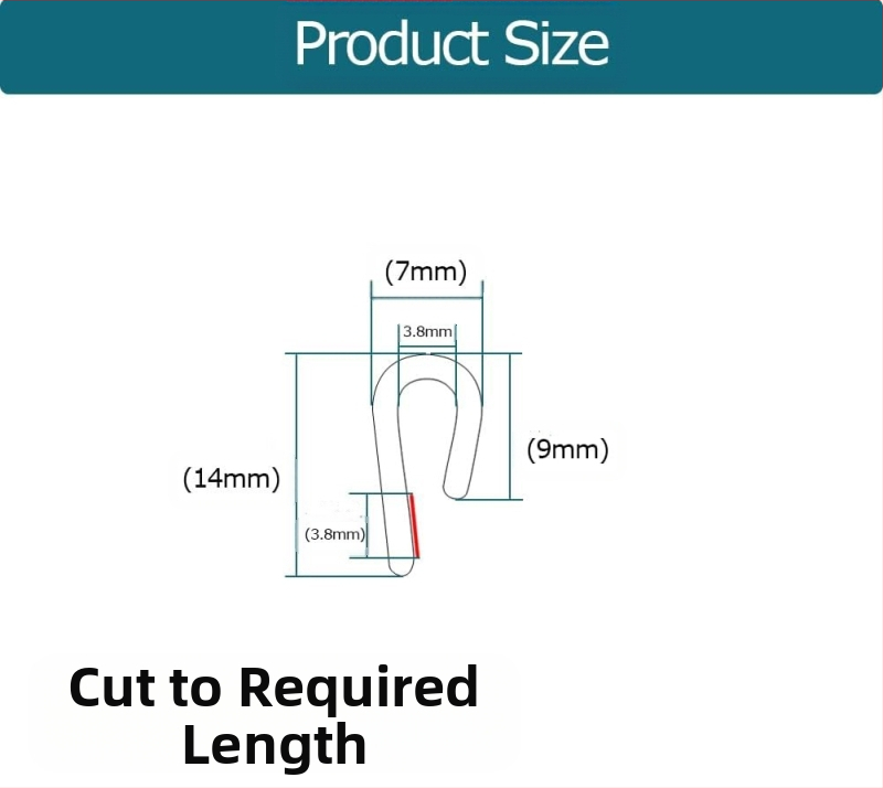 Гумена лента за ръбове Jin qilai — декоративна лента, износоустойчива (Brand: Jin qilai; Scope: decorative strip; Nature: wear-resistant)