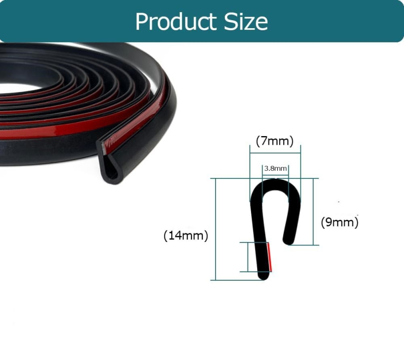 Гумена лента за ръбове Jin qilai — декоративна лента, износоустойчива (Brand: Jin qilai; Scope: decorative strip; Nature: wear-resistant)