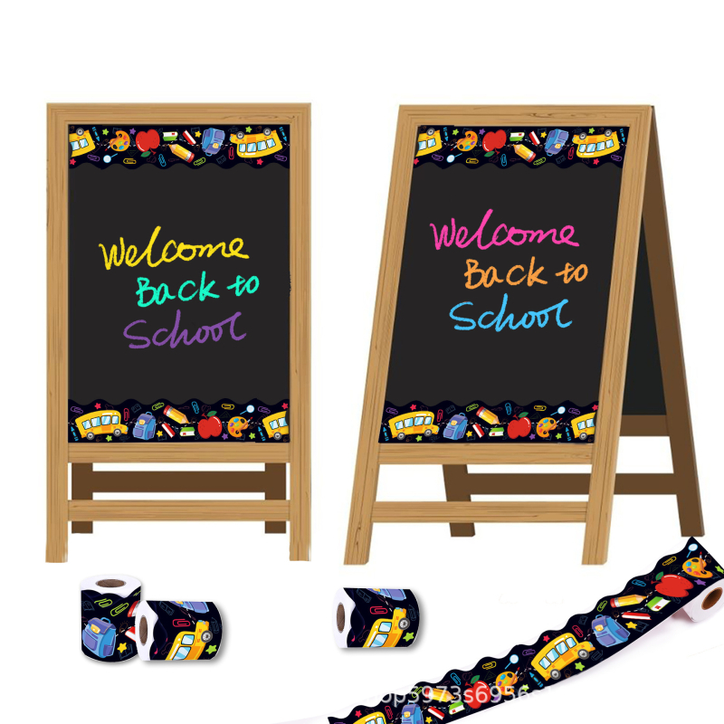 Самозалепваща декоративна ролка стикери за багаж - JT021, покрита хартия, карикатурна тематика, модерен минималистичен стил