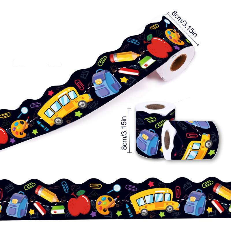 Самозалепваща декоративна ролка стикери за багаж - JT021, покрита хартия, карикатурна тематика, модерен минималистичен стил