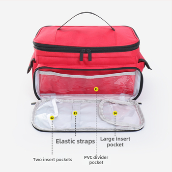 Θήκη αποθήκευσης φαρμάκων - τσάντα σε στυλ χειρός, ύφασμα Oxford, πολυλειτουργική, μοντέλο 2264, για ταξίδια