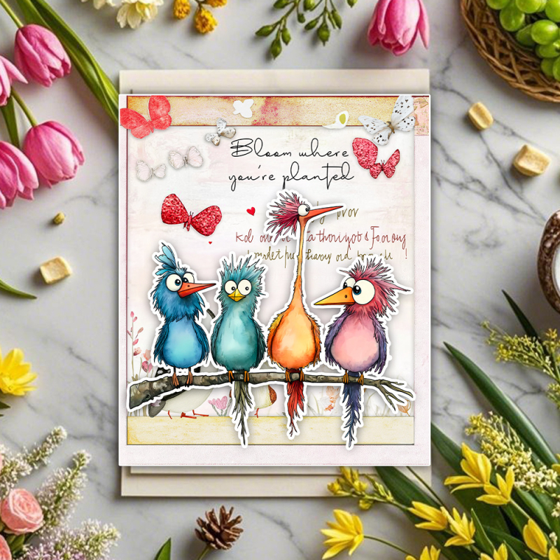 Prozirna silikon otisak s motivom ptice, kalup od karbonskog čelika za ukrašavanje torbe