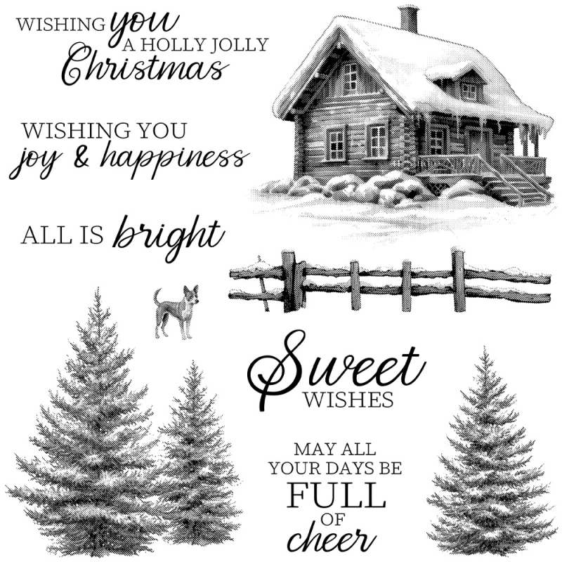 Prozirna pečat za embossing u obliku snježne kućice, ugljični čelik i silikon, lijevana izrada, moderni minimalistički stil, dekoracija za bilježnicu