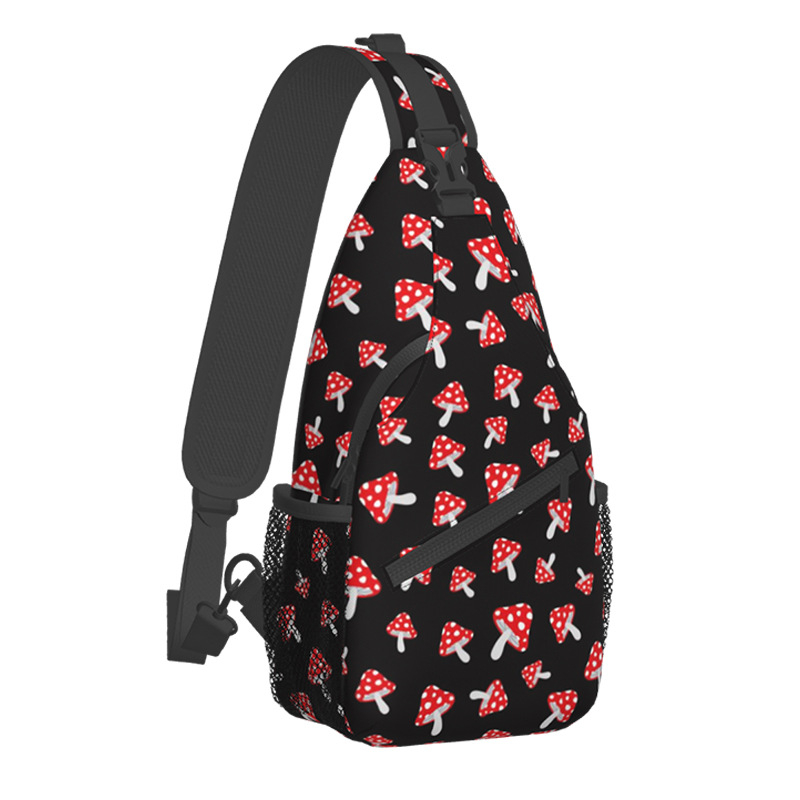 Férfi crossbody táska virágmintával, könnyű poliészter anyagból, utazáshoz