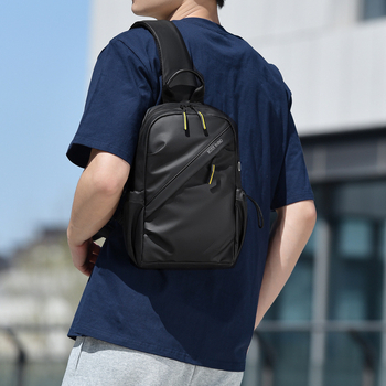 Férfi mellkas táska utcai divat stílusban, Oxford vászon, lélegző, vízálló, ultra könnyű, poliészter bélés