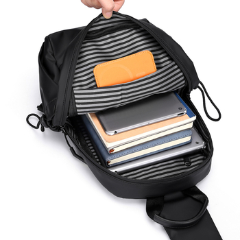 Férfi mellkas táska utcai divat stílusban, Oxford vászon, lélegző, vízálló, ultra könnyű, poliészter bélés