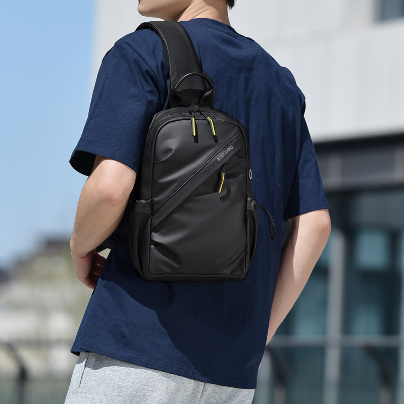 Férfi mellkas táska utcai divat stílusban, Oxford vászon, lélegző, vízálló, ultra könnyű, poliészter bélés