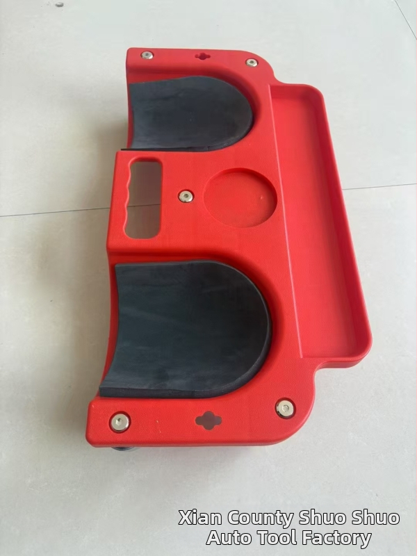 Kelio kilimėlis su universaliaisiais ratukais automobilių remontui, apkrovai atsparus plastikinė konstrukcija, Shengda