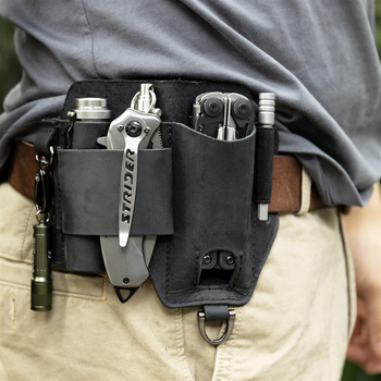 EDC ζώνη με θήκη εργαλείων από PU δέρμα, ραφή, μοντέλο YG-0804-002