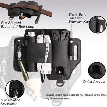 EDC ζώνη με θήκη εργαλείων από PU δέρμα, ραφή, μοντέλο YG-0804-002