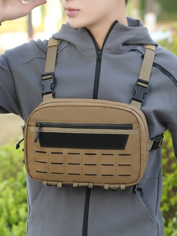 Daugiafunkcinė lauko krūtinės rankinė – unisex taktinė nailoninė, didelė talpa, kvėpuojanti, vandeniui atspari, lengva