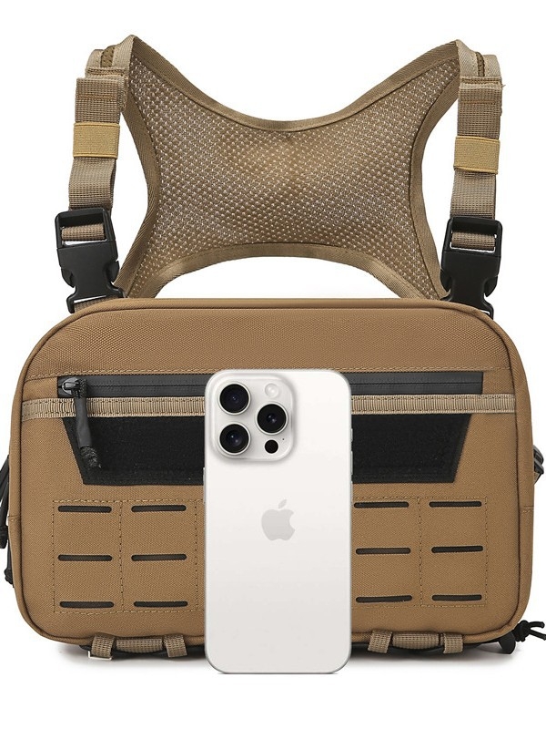 Daugiafunkcinė lauko krūtinės rankinė – unisex taktinė nailoninė, didelė talpa, kvėpuojanti, vandeniui atspari, lengva