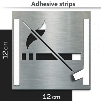 Знак за Забрана на Пушенето - Неръждаема стомана, UV печат, Портална табела, По избор