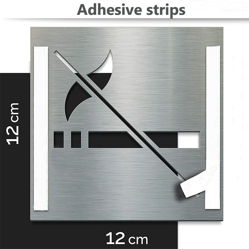 Знак за Забрана на Пушенето - Неръждаема стомана, UV печат, Портална табела, По избор