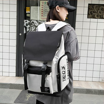 Ghiozdan pentru școală, unisex, stil coreean de stradă, capacitate 36–55 L, din poliester, compatibil cu laptop de 15 inci