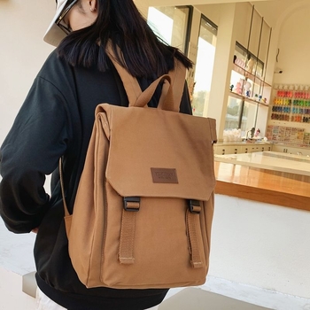 Γυναικείο σχολικό σακίδιο — πολυεστερικό εξωτερικό, καμβά επένδυση, συμβατό με φορητό υπολογιστή, κατάλληλο για αναψυχής και ταξίδια