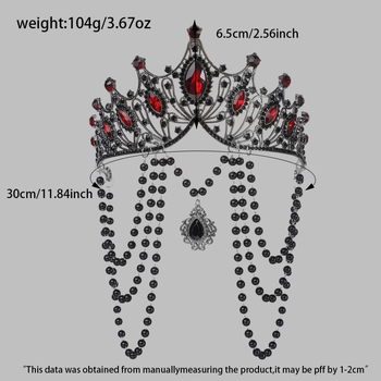 Lydinio karūnos galvos aksesuaras, rankų darbo, retro gotikinio Lolita halo stiliaus Helovyno cosplay (pavasaris 2025)