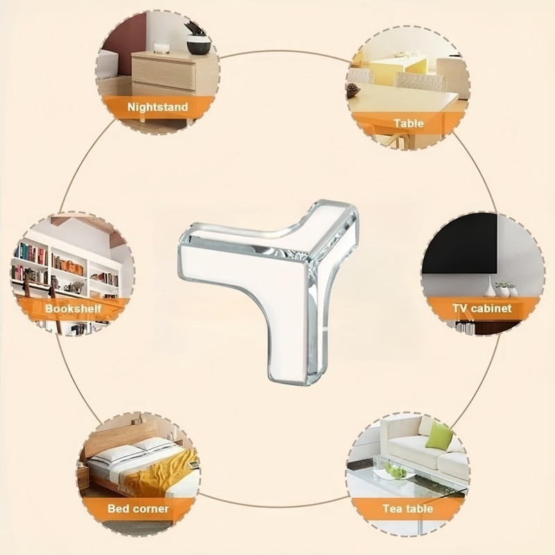 Προστατευτικό γωνίας τραπεζιού για μωρά – μαλακό καουτσούκ, σφαιρικός διαφανής προστατευτής γωνίας, αντισύγκρουσης, Zhejiang καταγωγή