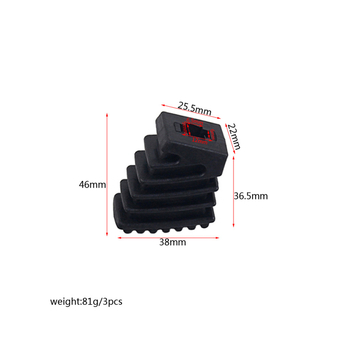 Gumijas kāju paliktņi bungām - 3 komplekti (WC10 WC11 WC12) - plastmasas maisiņš