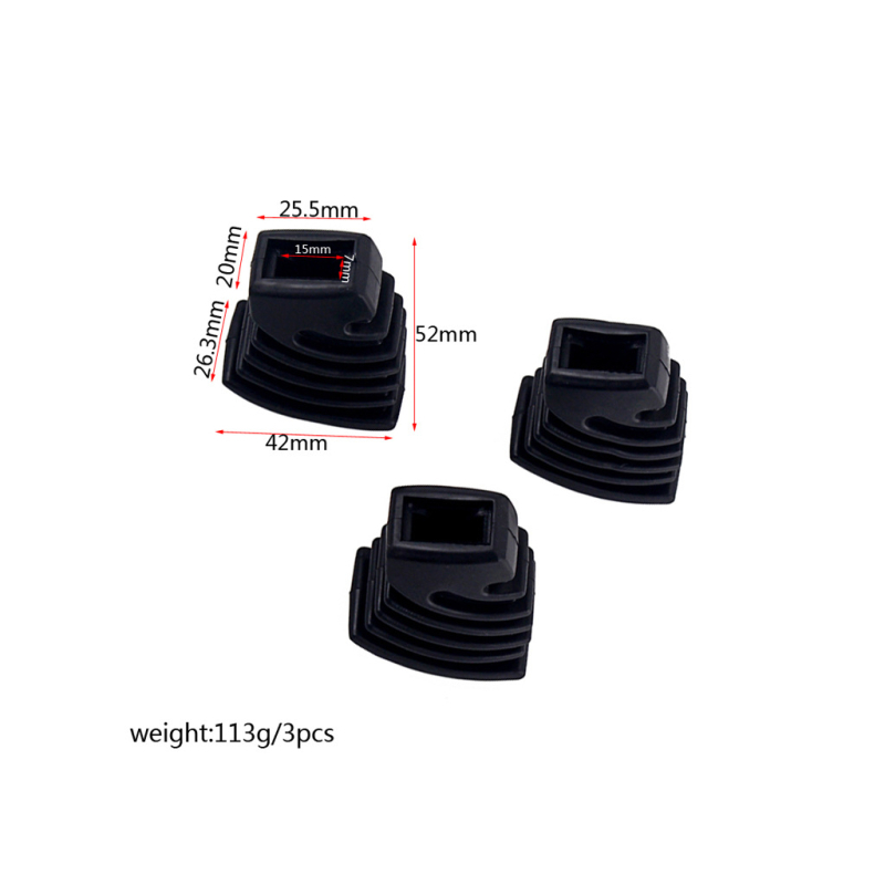 Gumijas kāju paliktņi bungām - 3 komplekti (WC10 WC11 WC12) - plastmasas maisiņš