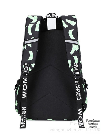 Unisex σχολικό σακίδιο με μοτίβο καρχαρία — ελαφρύ νάιλον, αδιάβροχο, χωρητικότητας κάτω των 20 L, διπλοί ιμάντες, κλείσιμο με φερμουάρ, εσωτερικά διαμερίσματα για τηλέφωνο/ταυτότητα/βιβλία