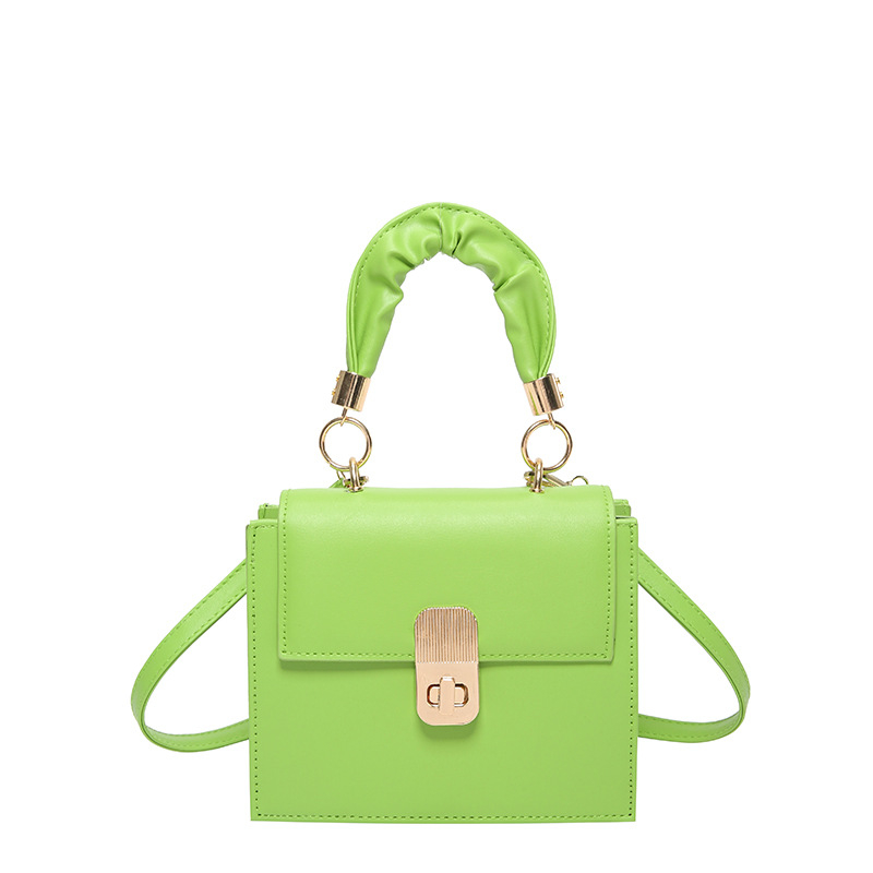 Utcai stílusú PU anyagú négyszögletes női válltáska, tavasz 2024, zárócsapos zár