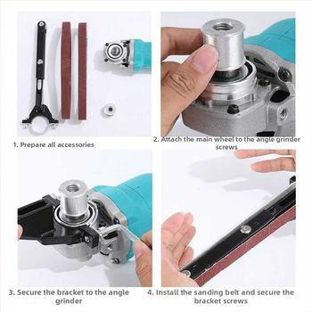Електрически лентов шлайф за модифициран ъглошлайф, полиране на ножове и ножици, малък дървообработващ инструмент — Материал: алумина