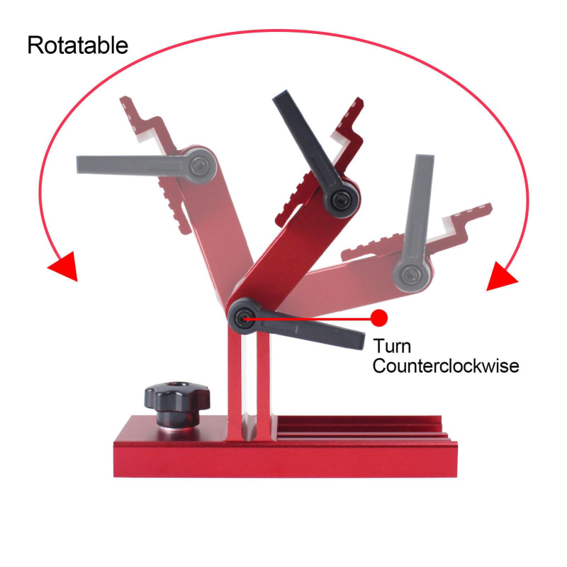 Brilliance Universalus laikiklis staliniam šlifuokliui, reguliuojamas spaustuko 6/8 colių staliniam šlifuokliui, aliuminio lydinys