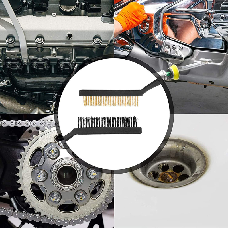 9-частен комплект телени четки за дома и автомобилна употреба