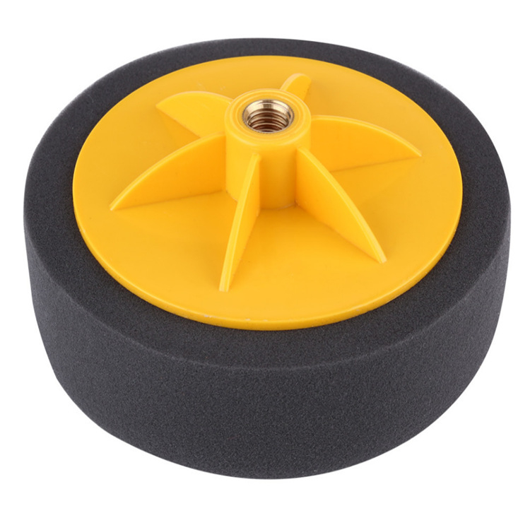 Runge kempinės poliravimo ratas automobilių vašui su sriegio anga; medžiaga: kempinė; abrazyvas: automobilių vašas; kietumas: 30