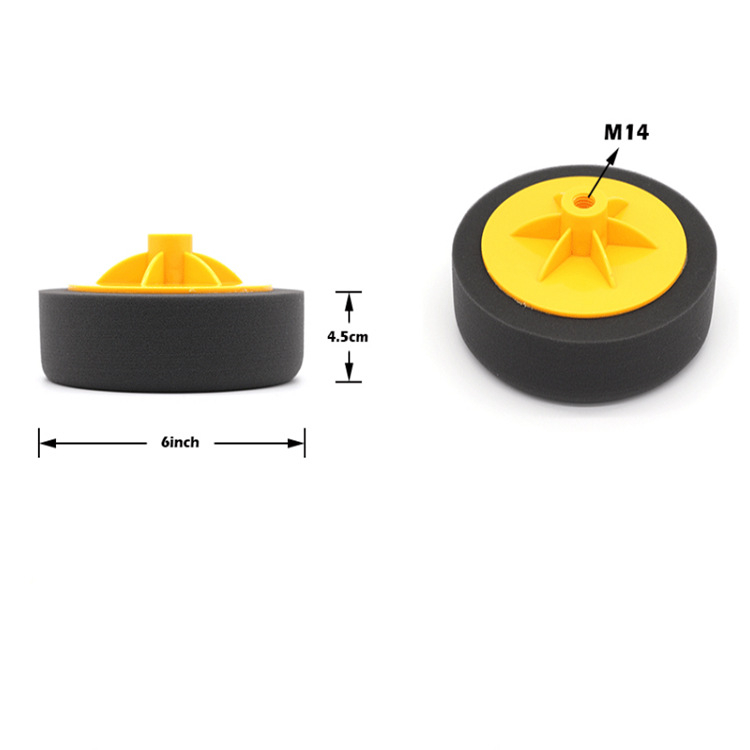 Runge kempinės poliravimo ratas automobilių vašui su sriegio anga; medžiaga: kempinė; abrazyvas: automobilių vašas; kietumas: 30