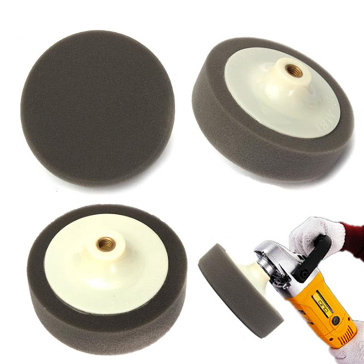 Runge kempinės poliravimo ratas automobilių vašui su sriegio anga; medžiaga: kempinė; abrazyvas: automobilių vašas; kietumas: 30