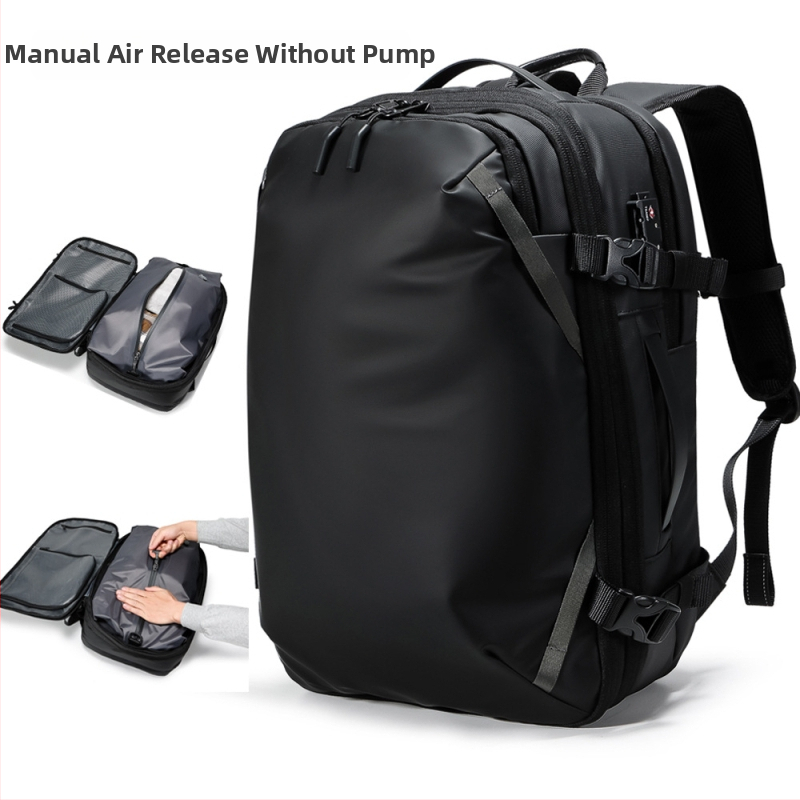 Kelioninė kuprinė su vakuumo suspaudimu ir išplėtimo talpa, kvėpuojantis Oxford audinys, 20–35 L