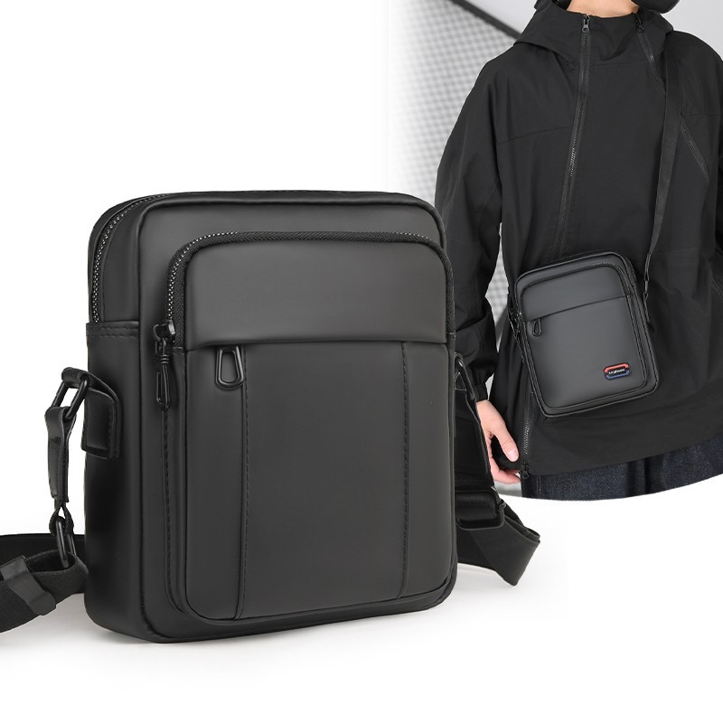 Vyrų pečių krepšys, atsparus vandeniui Oxford audiniui, miesto paprastas stilius, didelė talpa, poliesterio įdaila