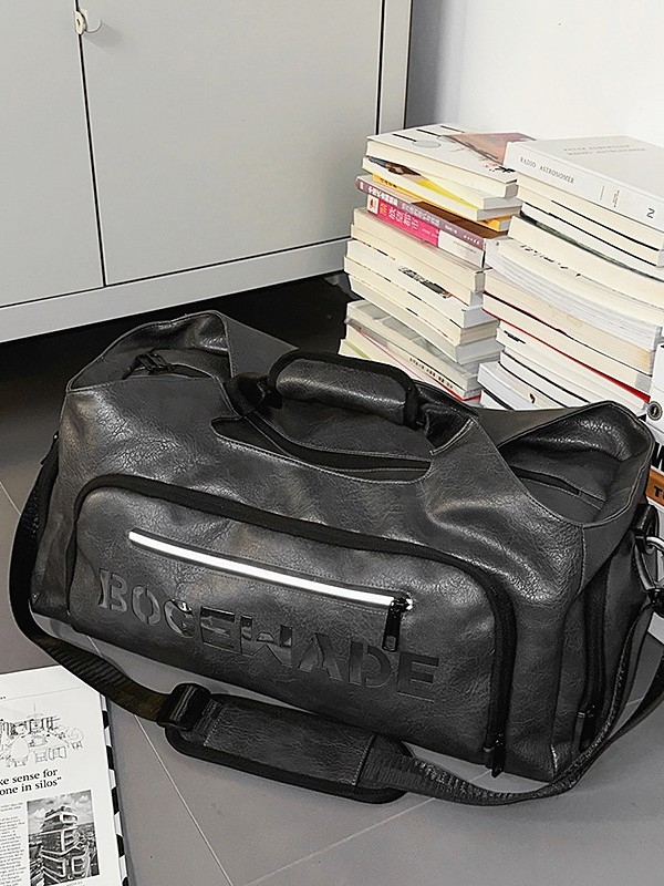 Чанта за ръчен багаж от PU, 20–35 л, водоустойчива, разделение сухи/мокри, отделение за обувки